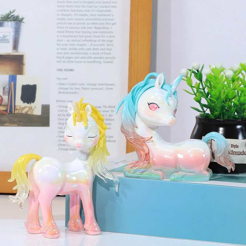 

Cute Unicorn Figurines,Mini Statue,Toy,Miniature Sculpture,Resin Ornament,Kawaii,Christmas Gifts,Room Decor Decoration,Crafts