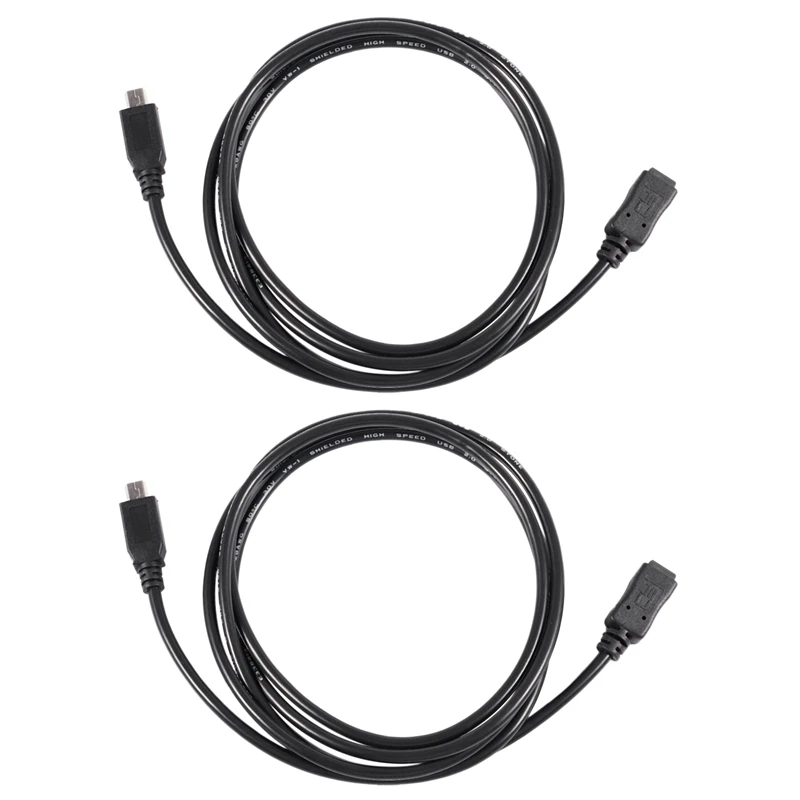 

2 шт. 1,5 м Mini USB B 5Pin «штырь-гнездо» Удлинительный Кабель-адаптер Черный