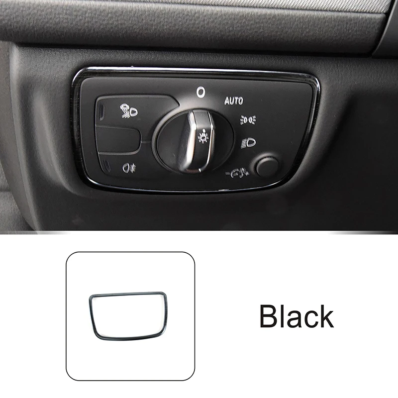 Наклейка на приборную панель автомобиля, переключатель лампы, декоративная рамка, наклейка на крышку для Audi A6 C7 2012-2018, внутреннее освещение, цветные полосы из углеродного волокна