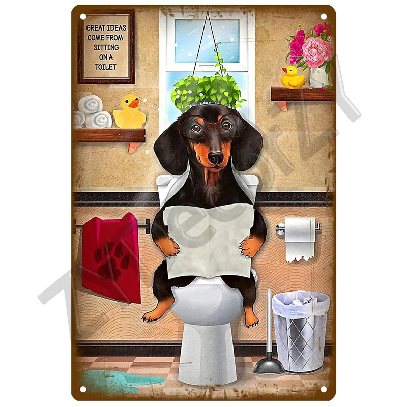 Металлическая вывеска для унитаза винтажный настенный плакат декоративная