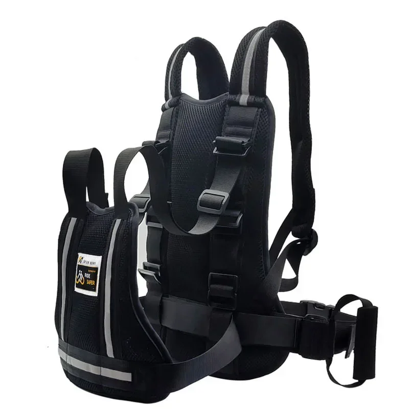 

Ремень безопасности Детский дышащий, регулируемый светоотражающий ремешок на ручки и заднее сиденье, защита от падения, для детей