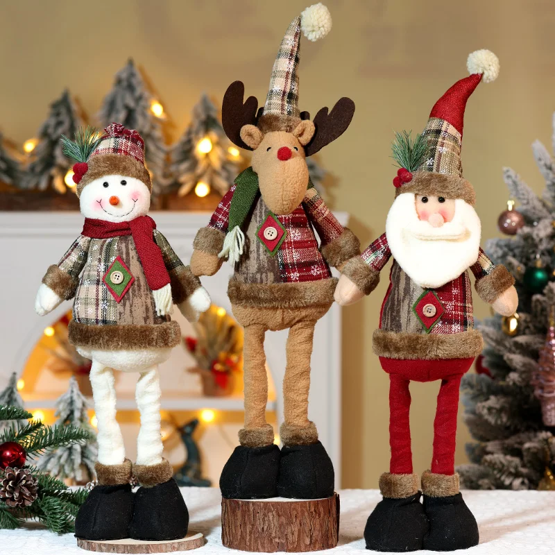 Рождественские растягивающиеся украшения для кукол рождественские полосатые