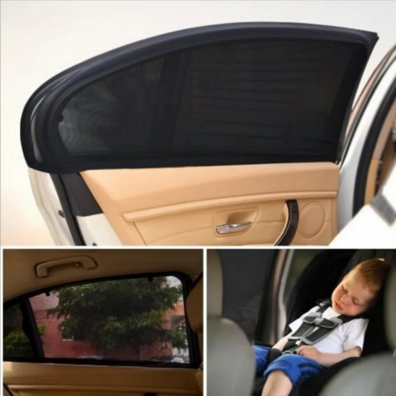 

4 PACK Car Window Sun Shade Side Window Mesh Screen for Kids UV Protection Cover Camping Curtains Rear Side Window Sunshade
