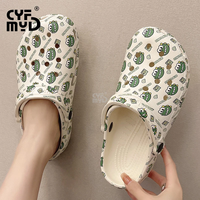 Women's Slippers for Home Animal Print Cute Summer Shoes Non-slip Cartoon Designer Slides Comfortable Soft Girls Slipper Outdoor