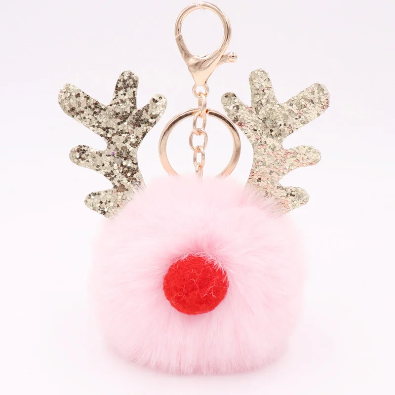 Очаровательный плюшевый шар с рогами оленя в богемном стиле автомобильная сумка