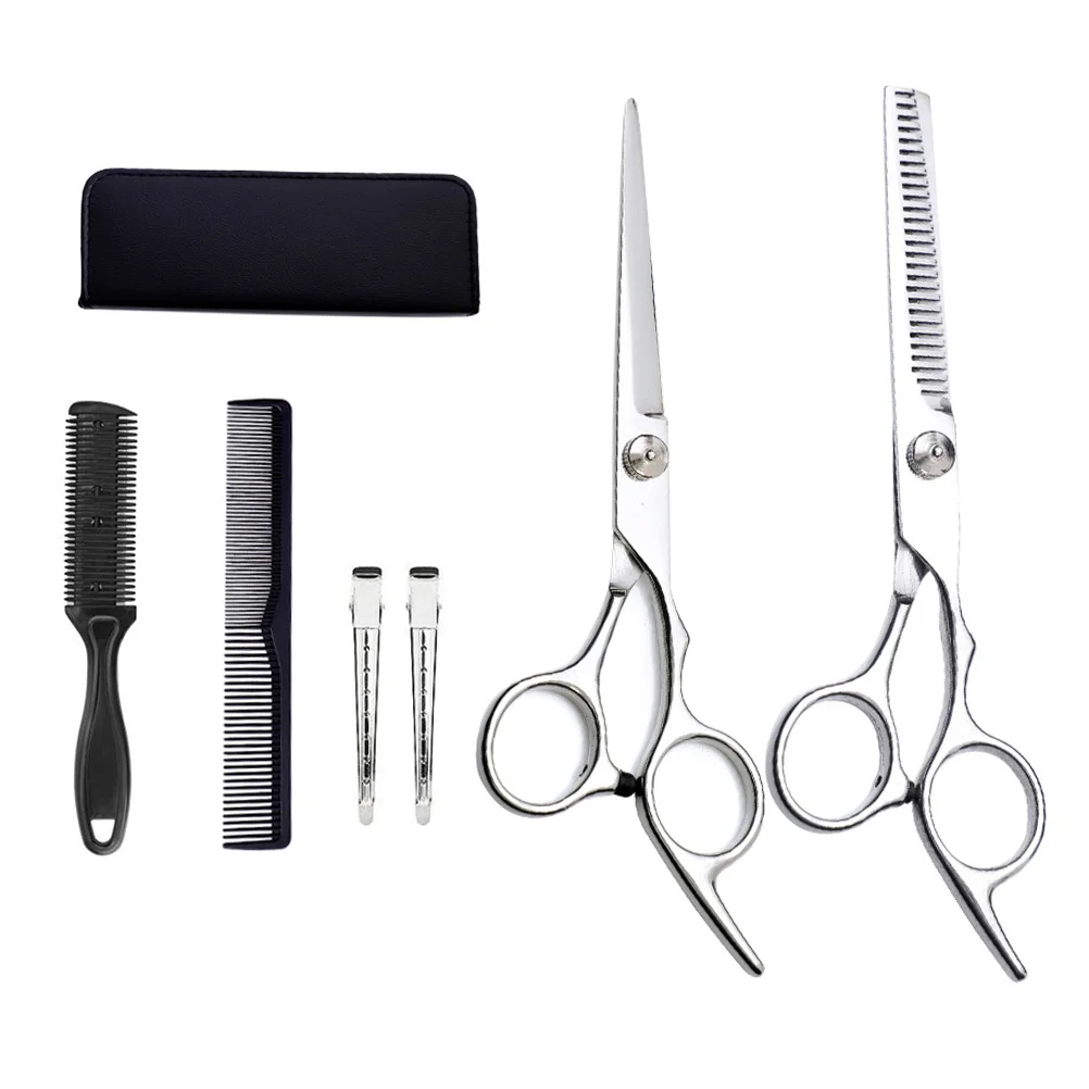 

1 Set 7Pcs Hair Scissor Beard Scissors Hair Cutting Accessories Barber Salon Scissor Salon Hair Brush Hair Cutting Shears