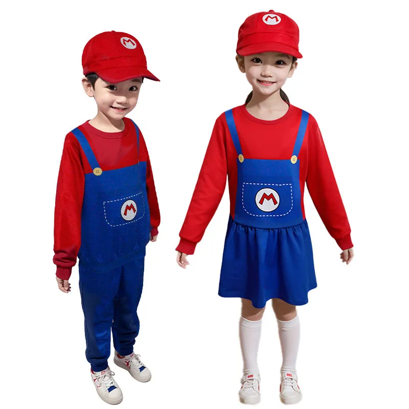 Костюм для косплея из аниме-игры детский красный костюм с капюшоном маленьких