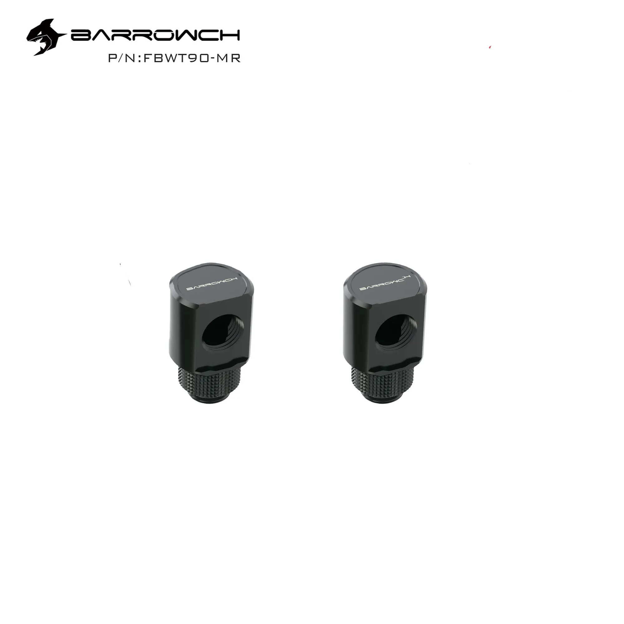 

Barrow 2pcs 90 Degree G1/4'' 360 Rotary Fittings,Computer Case Liquid Cooling Loop Kit Build Connector,FBWT90-MR