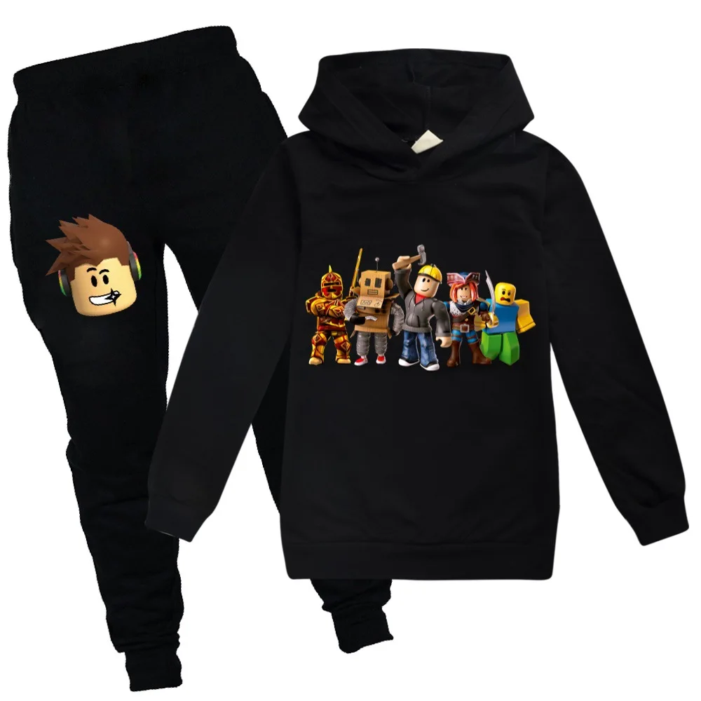 

ROBLOXing Anime Hoodies Kids Sweatshirts 2Pcs Set Girls Tops Boys Christmas Clothes Casual Children Hooded Sportswear Suits