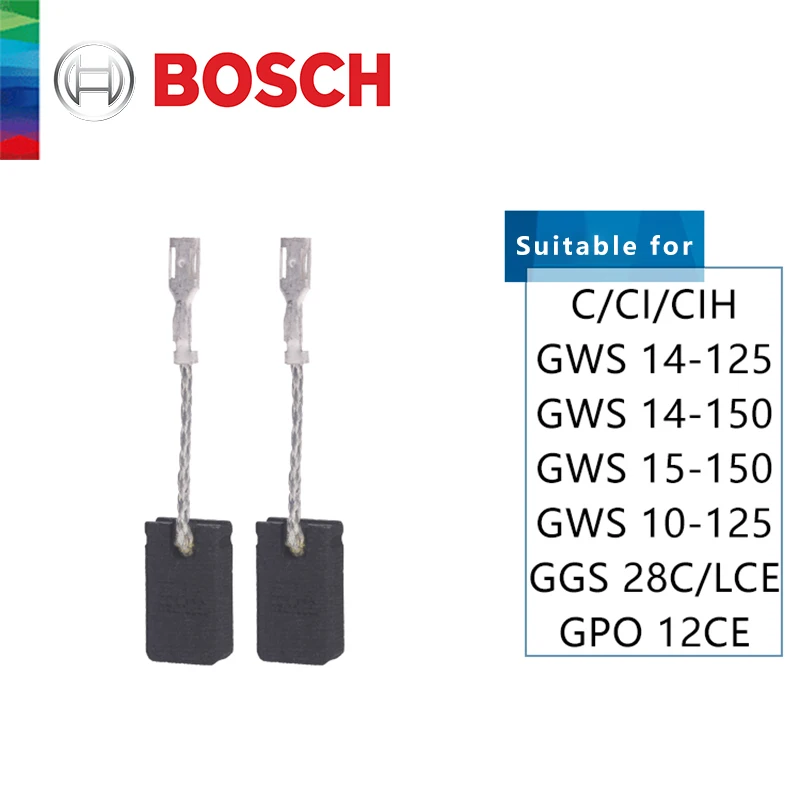 

Сменные угольные щетки для угловой шлифовальной машины Bosch 150 1607014176 GWS1400 GGS8CE GGS28C GGS28CE GGS28LC GGS28LCE голубой
