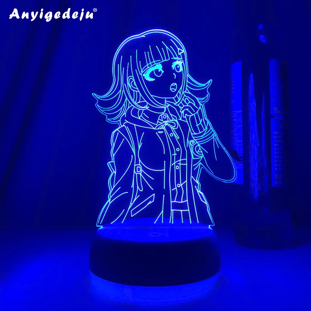 

Led Lamp Anime Danganronpa Chiaki Nanami Figure for Kid Bedroom Decoration Birthday Gift Room Decor Danganronpa 3d Light Manga