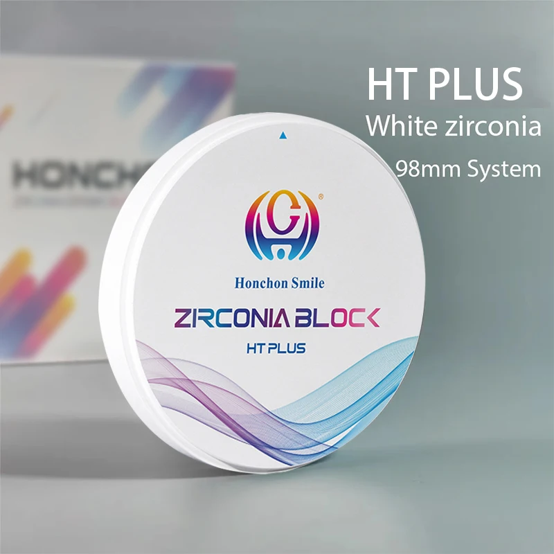 

Белый блок стоматологического циркония 98 мм, Honchon Smile HT Plus 98x10-25 мм, CAD CAM 98 для детской системы, стоматологические материалы, 2 шт.