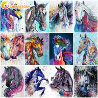 chenistory paint by number animal horse drawing on canvas handpainted paintings diy picture by numbers adults kits home decor
