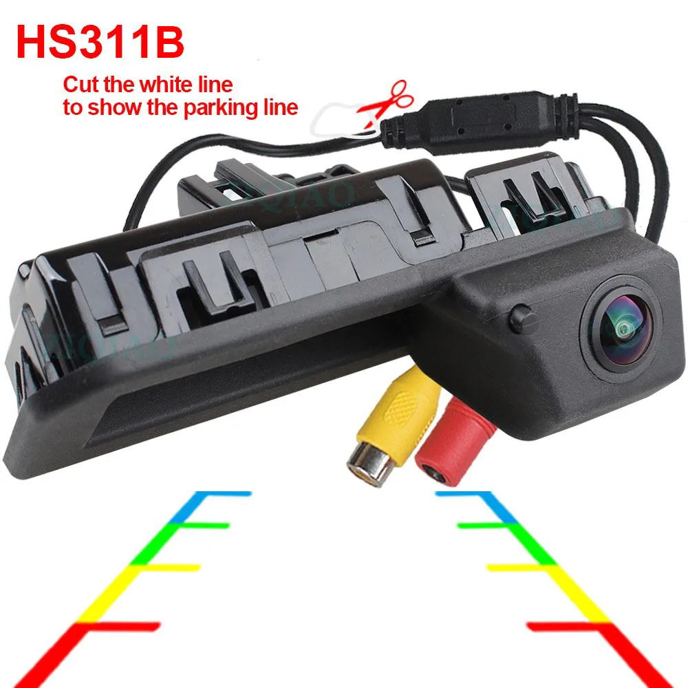 ZIQIAO для Audi A5 Q2 2017-2021 A6L Q3 Q8 2019-2021 Q2L Q5L 2018-2021 Переключатель ручки багажника Fisheye HD Камера заднего вида LS311