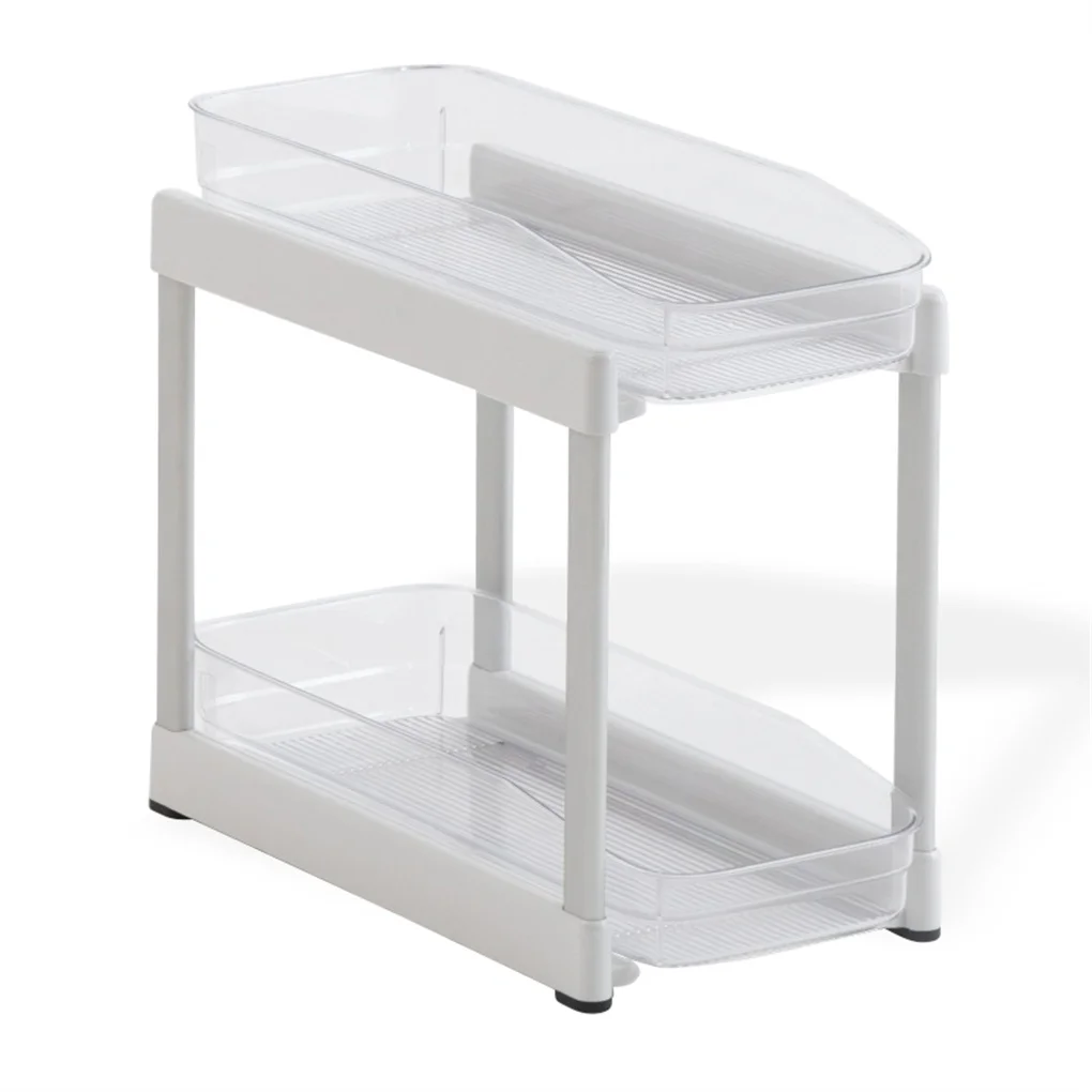 

2-ярусная выдвижная полка под раковину настольная стойка для хранения бутылок для ванной комнаты органайзер для комнатных общежитий аксесс...