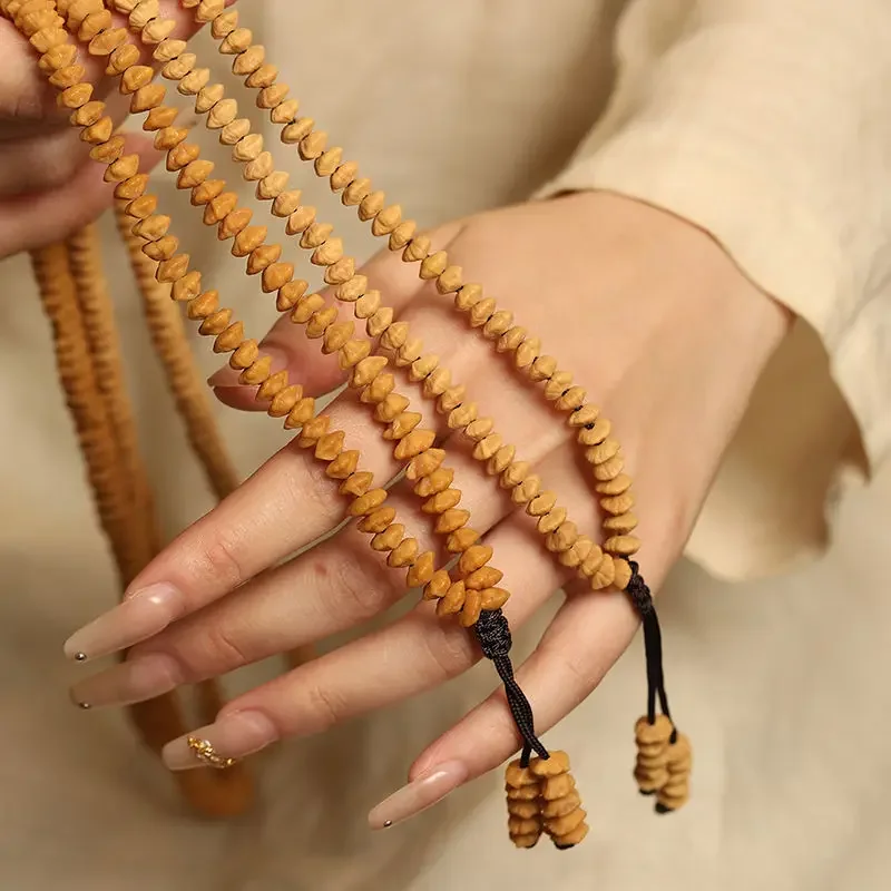 Браслет Jiuhua Mountain с золотыми листьями натуральные деньги Бодхи Цзы для мужчин и