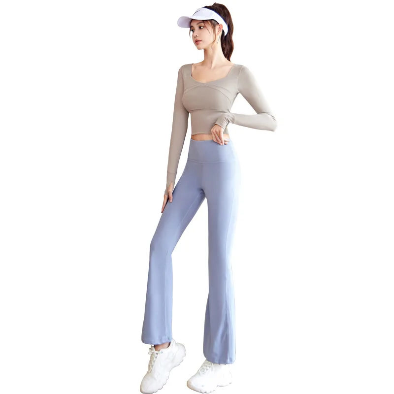 1/2 PCS High Elastic Yoga Leggings Suit Nude Feel Seamless Quick Dry Outdoor Fitness High Waist Top Sports Workout Gym Clothes