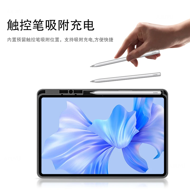 Чехол для планшета Huawei matepad Pro 12,6 дюйма 2022 дюйма, мягкая оболочка, задняя крышка для matepad Pro 12,6 дюйма, искусственный ТПУ со слотом для ручки, Чех...