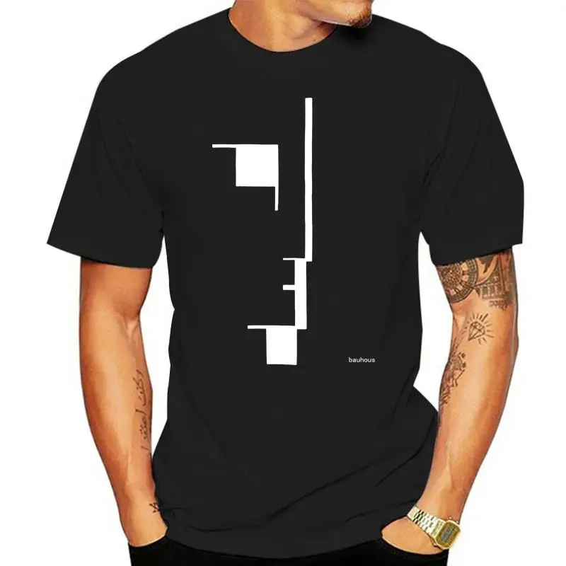 

Bauhaus Men'S Big Logo Tee Slim Fit T-Shirt Black Casual Tee Shirt