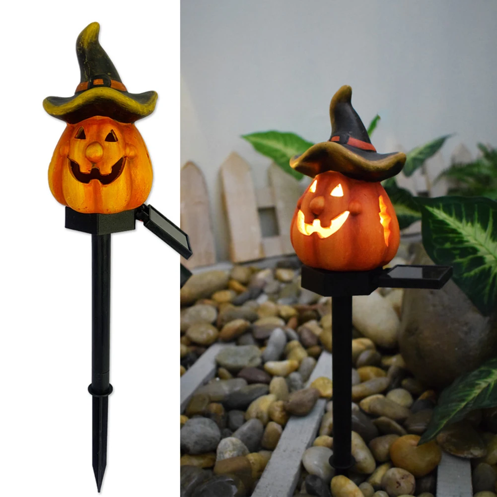 

Scary Solar Pumpkins Ground Lamp For Halloween Automatic Lighting Night Lamp Parks Halloween Decoration For Garden Yard