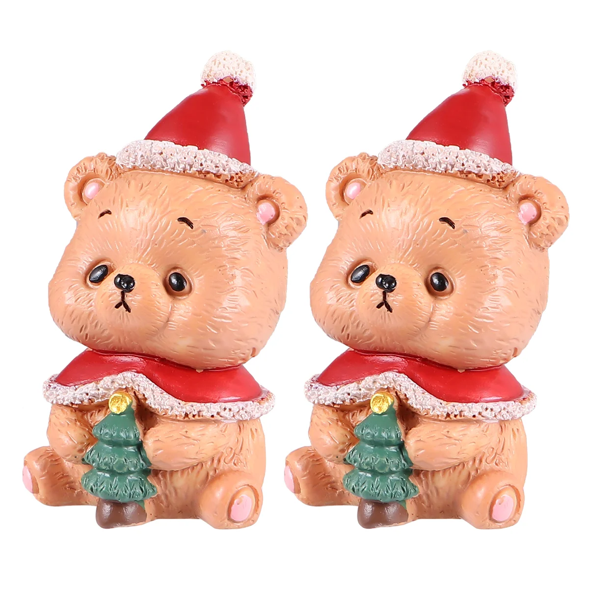 

Xmas Resin Statue Model Bear for Kids Christmas Giveaways for Kids Resin Craft Bear Gift Christmas Miniature Ornaments