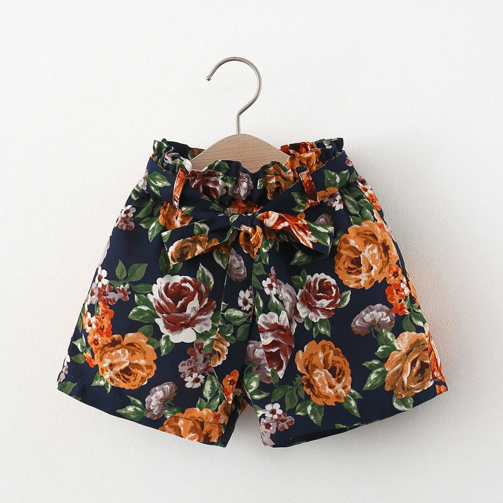 

0-2 Years Old Baby Pants 2022 New Fashion Baby Girl Shorts Casual Toddler Girl Summer Clothes Floral Toddler Girl Bottoms