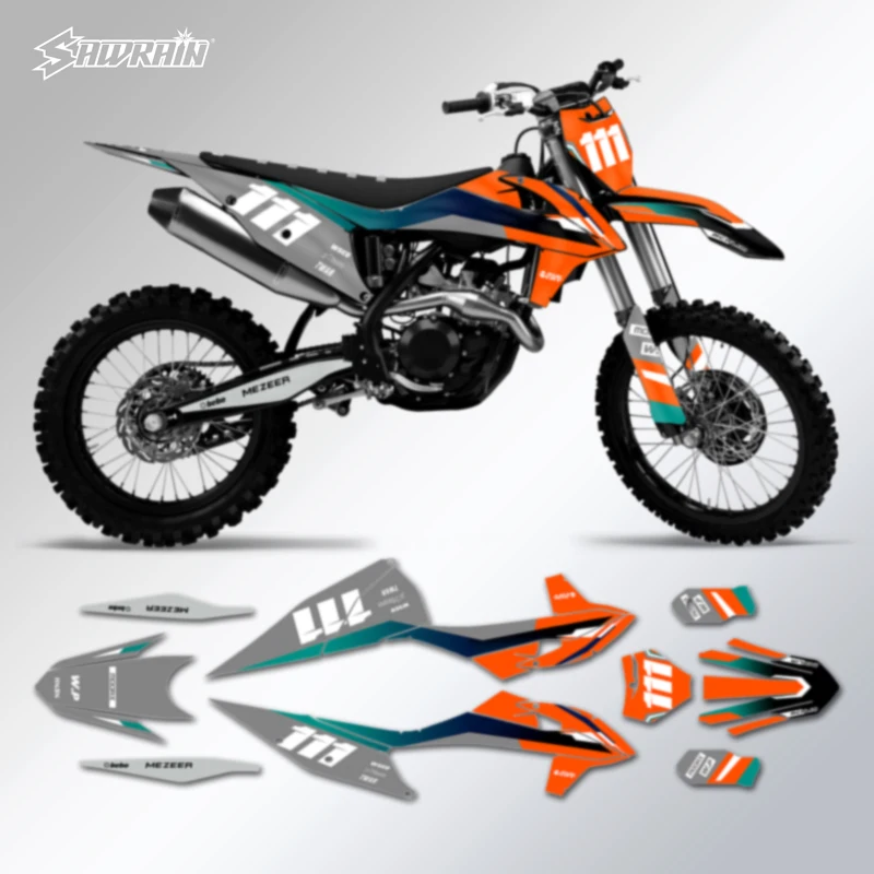 

Наклейка на мотоцикл Sawrain, комплект наклеек с графикой команды для KTM SX SXF 2019 2020 2021 2022, EXC XCW 2020-2023