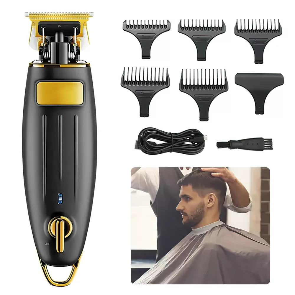 

Professional Barber Hair Clipper Rechargeable Finish Cutting Machine Beard Trimmer Shaver Cordless Hair Cutters