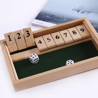 huyu traditional shut the box classic dice game toy for parties table toy interactive board game kids educational math toy