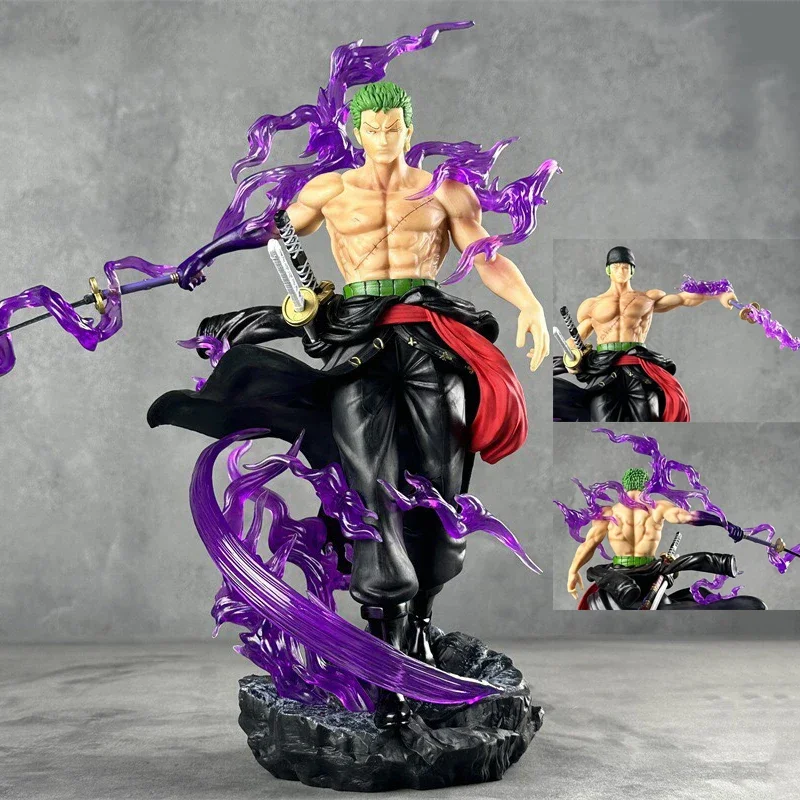 

30cm Zoro One Piece Figures GK Roronoa Zoro Action Figures Wielding A Knife Anime PVC Collection Model Ornamen Toys Doll Gifts