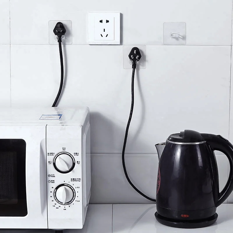 Самоклеящийся настенный крючок без следов вилка питания перфорации