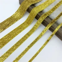 2022 golden glitter velvet ribbon for handmade gift bouquet wrapping supplies home party decorations christmas ribbon