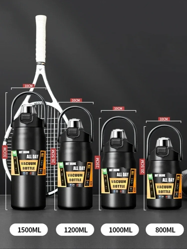 Портативный Термос Из Нержавеющей Стали С Соломинкой Для Занятий Спортом На