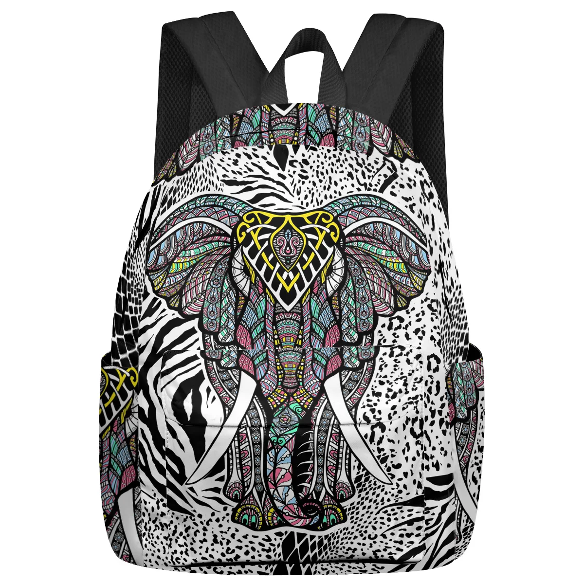 

Рюкзак с принтом животных, слона, мандалы, зебры, школьные ранцы для подростков, рюкзак для ноутбука для мужчин и женщин, дорожный рюкзак