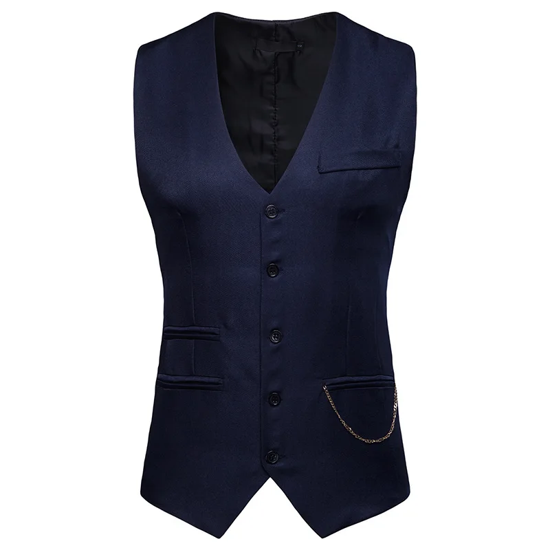 Fashion Men Nightclub Accessories Vest Coats Formal Elegant Luxury Gentleman Suit Vests Business Workplace Dress Waistcoat Male