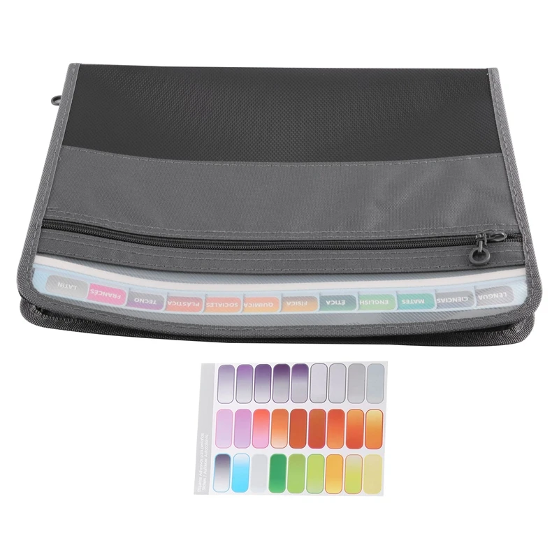 

Расширяющаяся папка для файлов с застежкой-молнией, 13 карманов, органайзер для документов гармошкой, Карманный держатель для письма A4