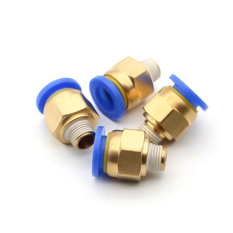 

PC Pneumatic Hose Connector Push to Connect Tube OD 4mm Air Tool Fittings Quick Release Connectors Male Thread M5 1/4" 1/8"