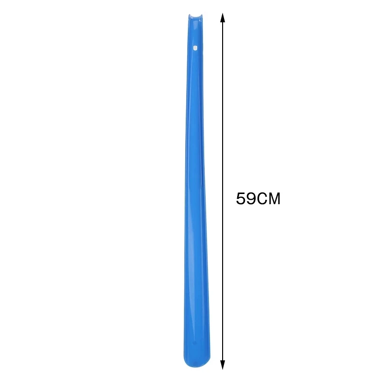

1Pcs 59cm Plastic Portable Long Shoehorn Lifter Remover Convenient Horn Spoon Stick Shoehorns Random Color