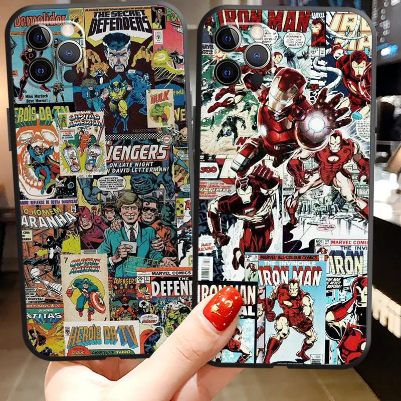 

Marvel Iron Man Phone Cases For iPhone 11 12 Pro MAX 6S 7 8 Plus XS MAX 12 13 Mini X XR SE 2020 Back Cover Carcasa Coque