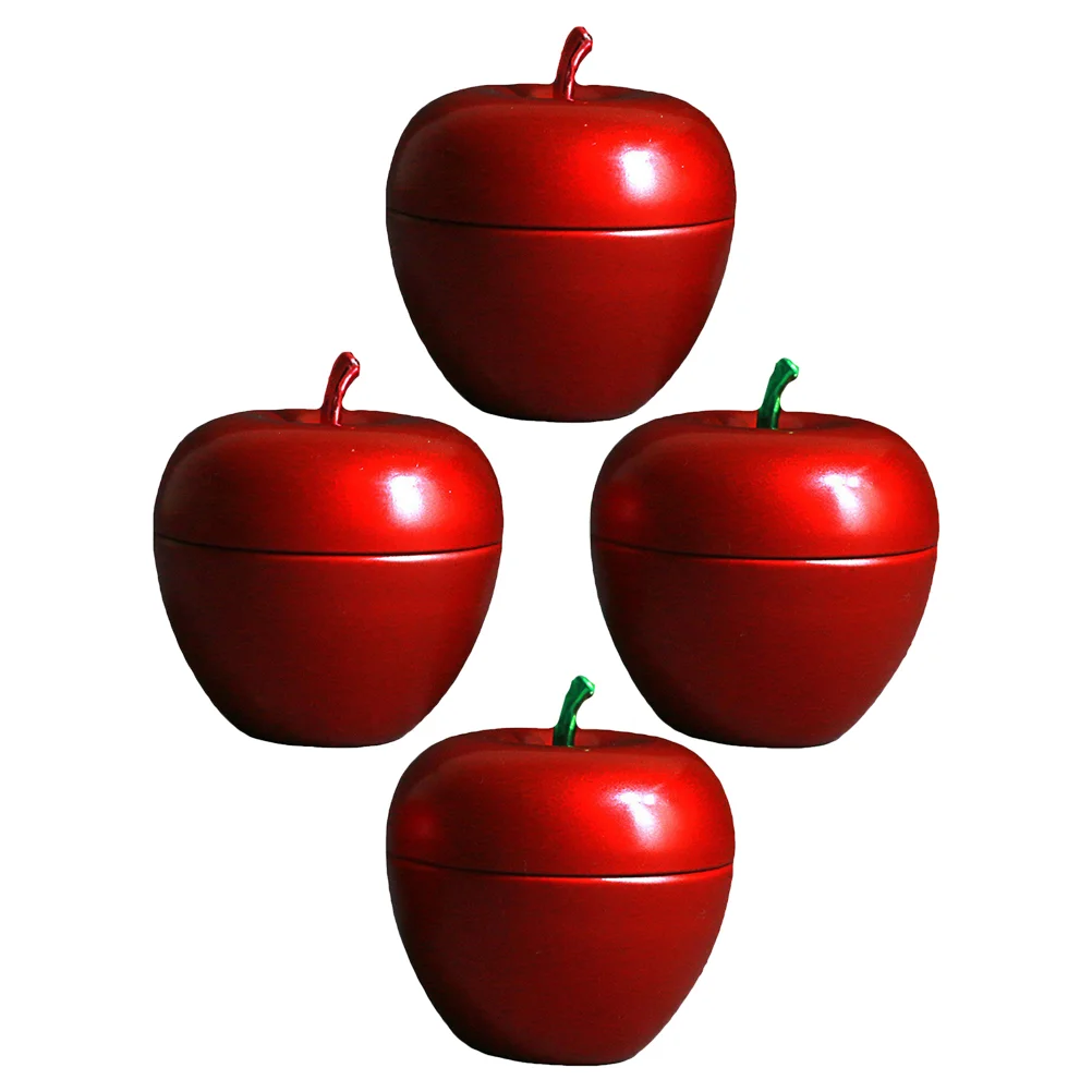 

Tea Canister Jar Apple Storage Coffee Container Tin Metal Tins Candyboxcontainers Sugar Loose Shaped Lids Cookie Tinplate