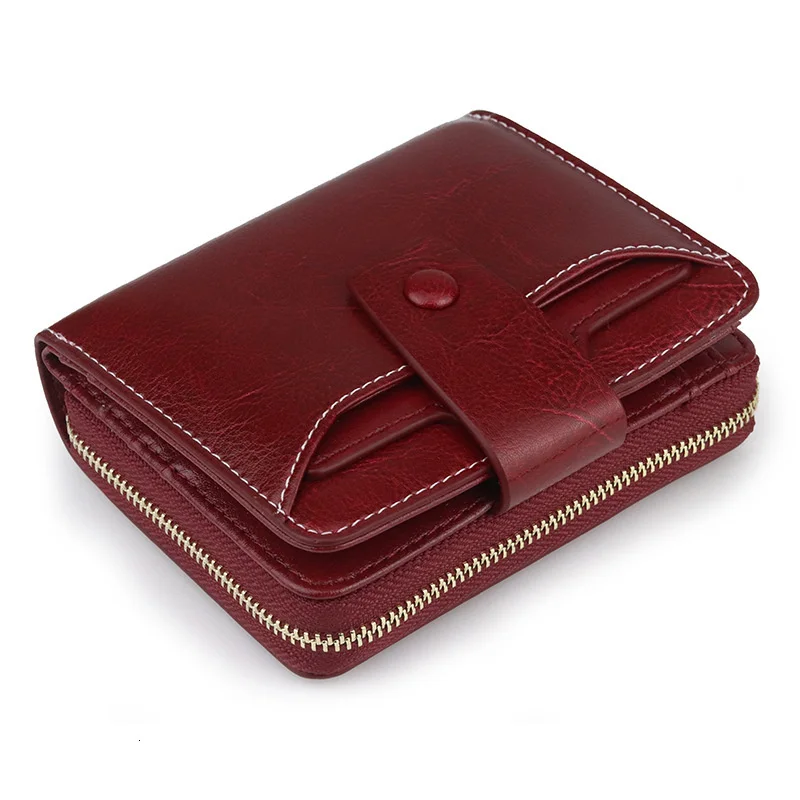 

New Genuine Leather Wallet Women Wallets Female Leather Ladies Purse Short Coin Pocket Card Wallet For Woman Card Holder
