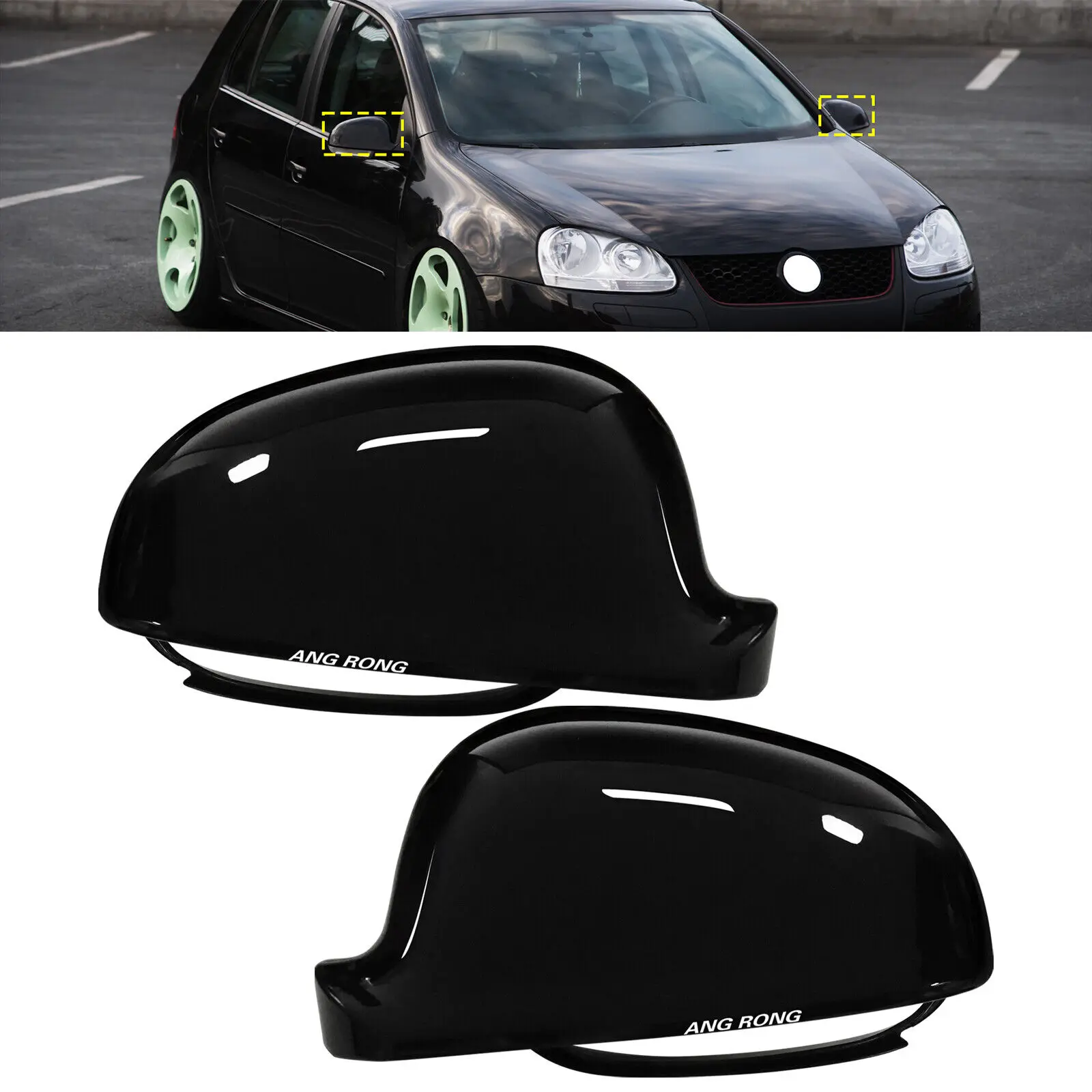 

Глянцевые черные накладки на дверные зеркала для VW Golf V MK5 Plus Passat B5.5 B6 3C