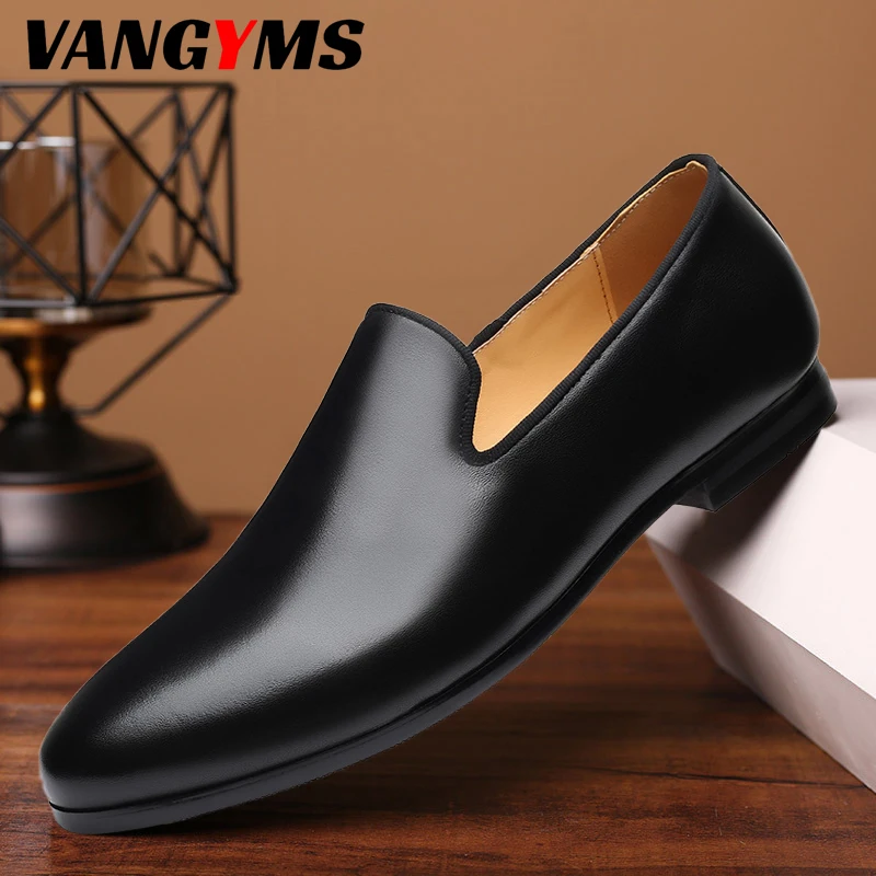 

Men's Casual Leather Shoes 2022 Fashion Leather Soft Bottom Anti -skid Shoes Men's Casual Shoes Mężczyźni Ubierają Buty