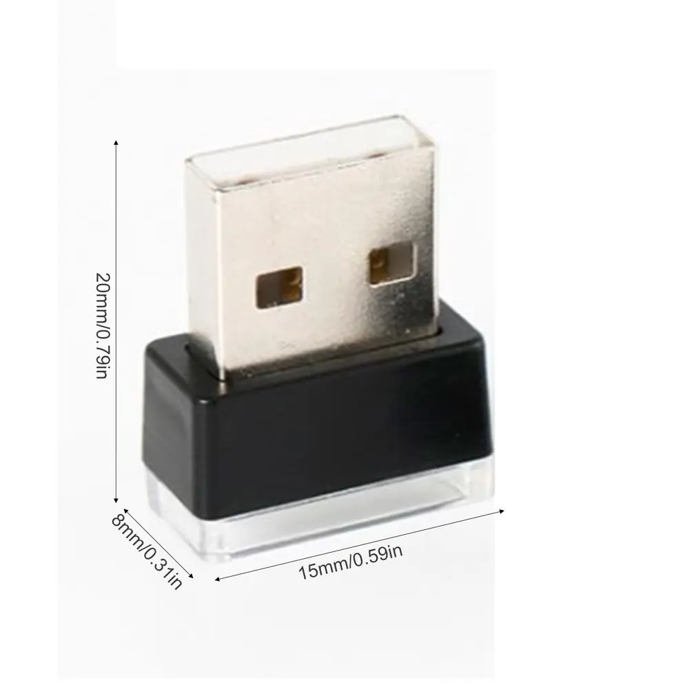 

Миниатюрный светодиодный Usb-светильник для автомобиля, лампа 5 в с разъемом, комплект для декоративсветильник освещения салона