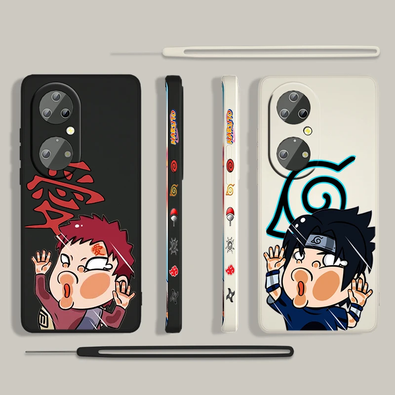 

Naruto Cute Anime For Huawei P50 P40 P30 P20 P Smart Z Pro Plus 2019 2021 Liquid Left Rope Phone Case Coque Cover Capa Fundas