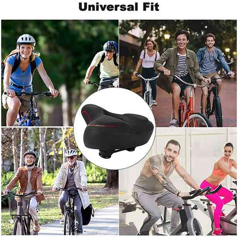 Мужское и женское комфортное велосипедное сиденье большого размера широкие
