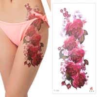 1pc waterproof temporary tattoos sticker for women body art tattoo sticker 3d butterfly rose flower pattern design fake tattoo
