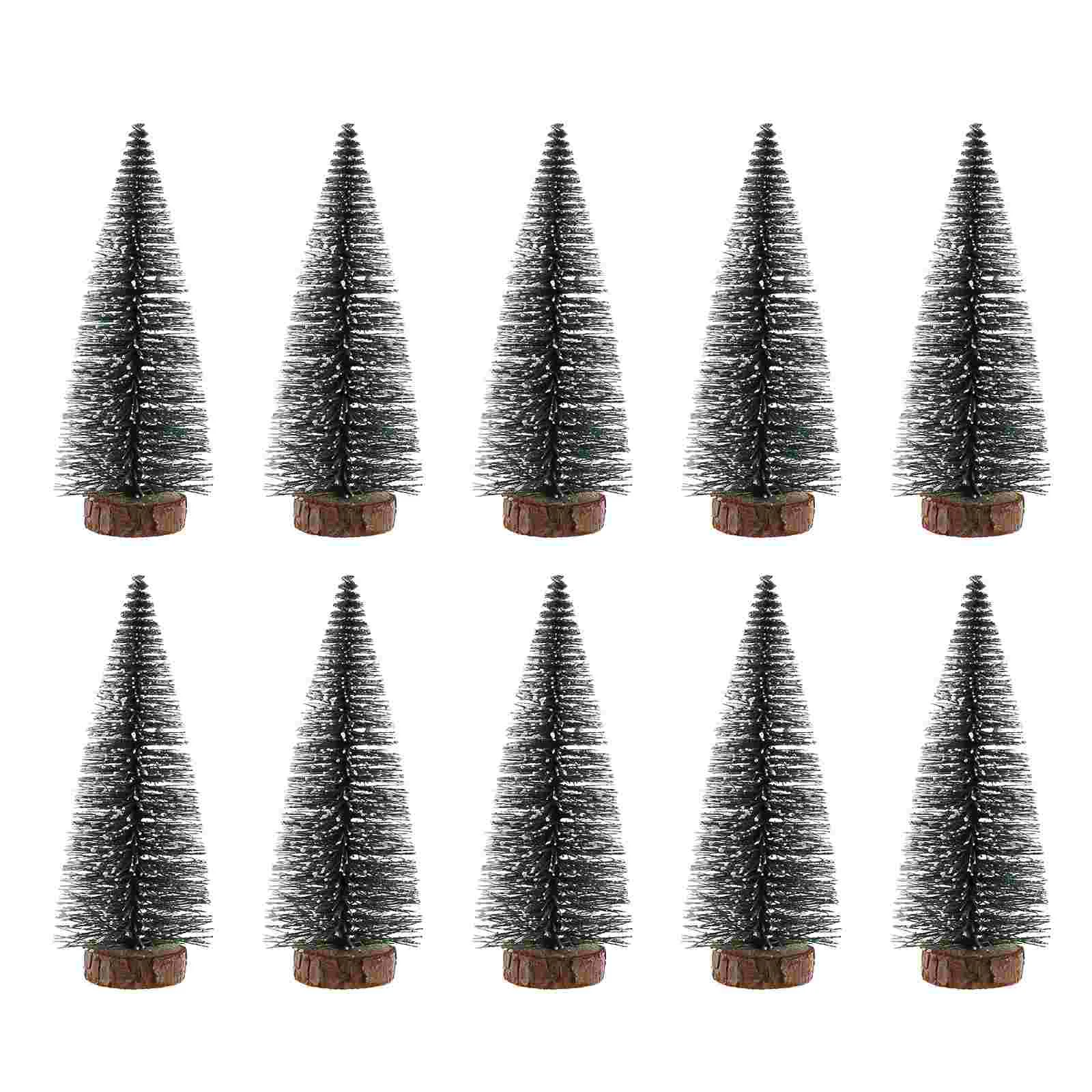 

10 Small 15cm Cedar Xmas Tree Desktop Ornament for Xmas Holiday Christmas