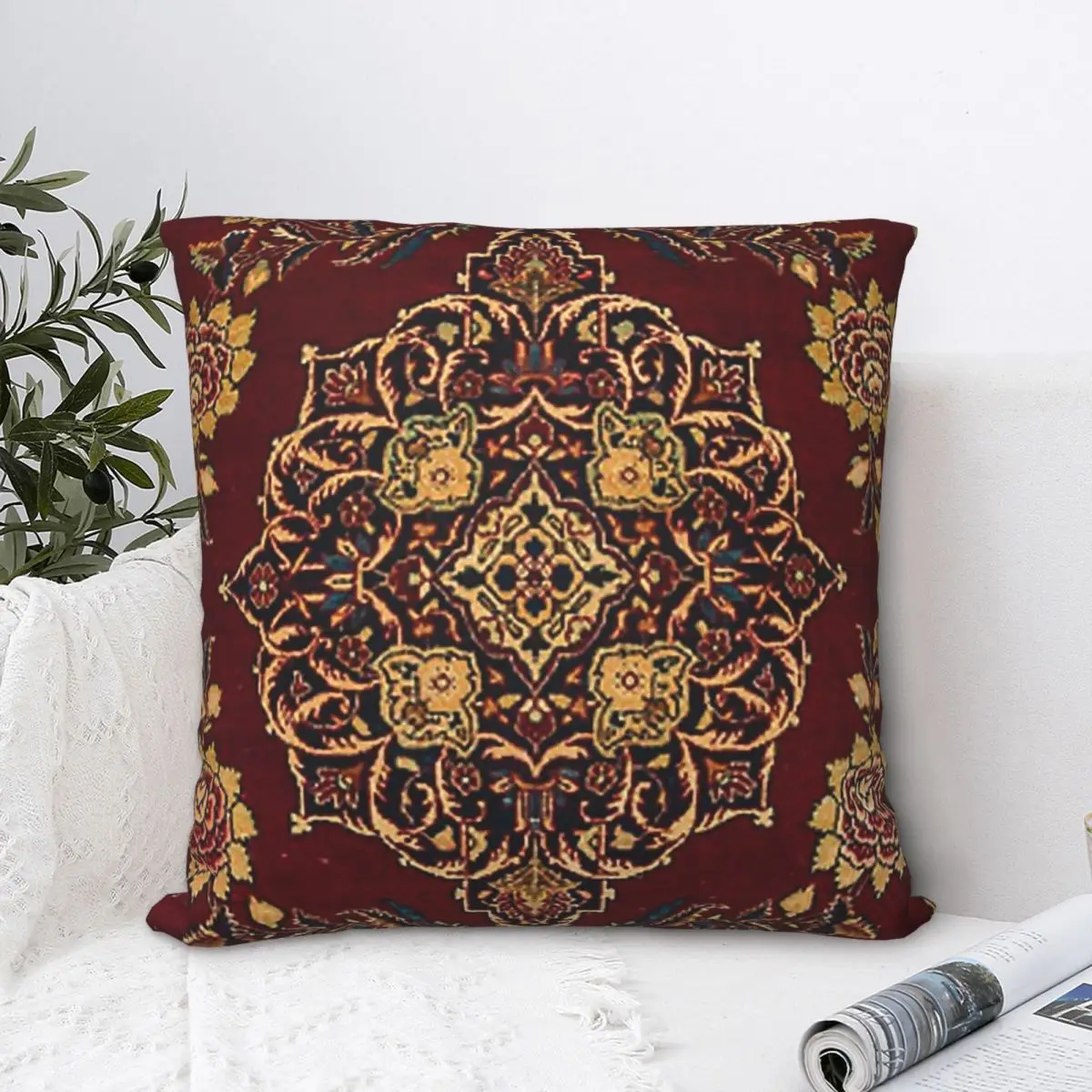 

Magical Pattern Throw Pillow Case Oriental Rug Cushion Home Sofa Chair Print Decorative Hug Pillowcase