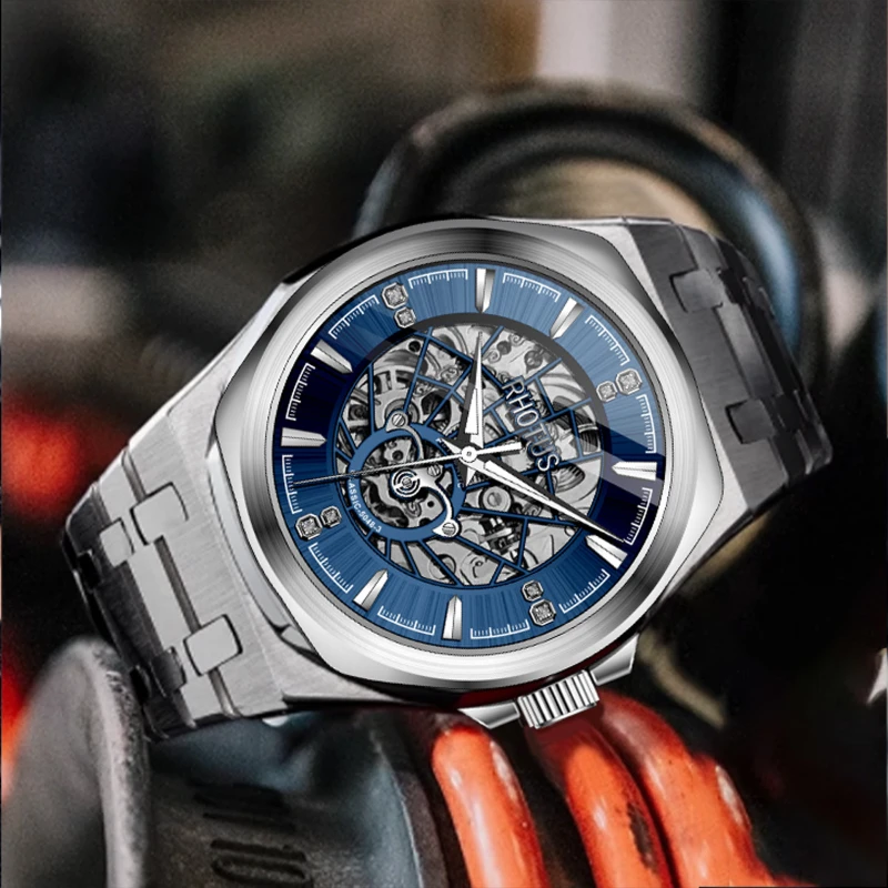 Автоматические мужские часы роскошные оптовые механические наручные из